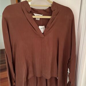 Club Monaco Shirred Popover Top NWT